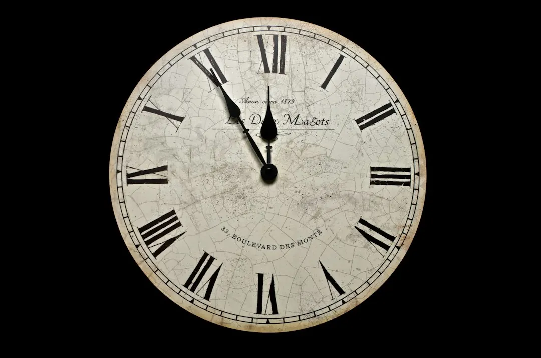 An antique clock, representing a historical timeline